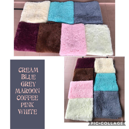 KARPET BULU GEBU PELBAGAI SAIZ READY STOCK FLUFFY CARPET DUAL TONE SHAGGY CARPET / GEBU SUPER FLUFFY HARGA KILANG