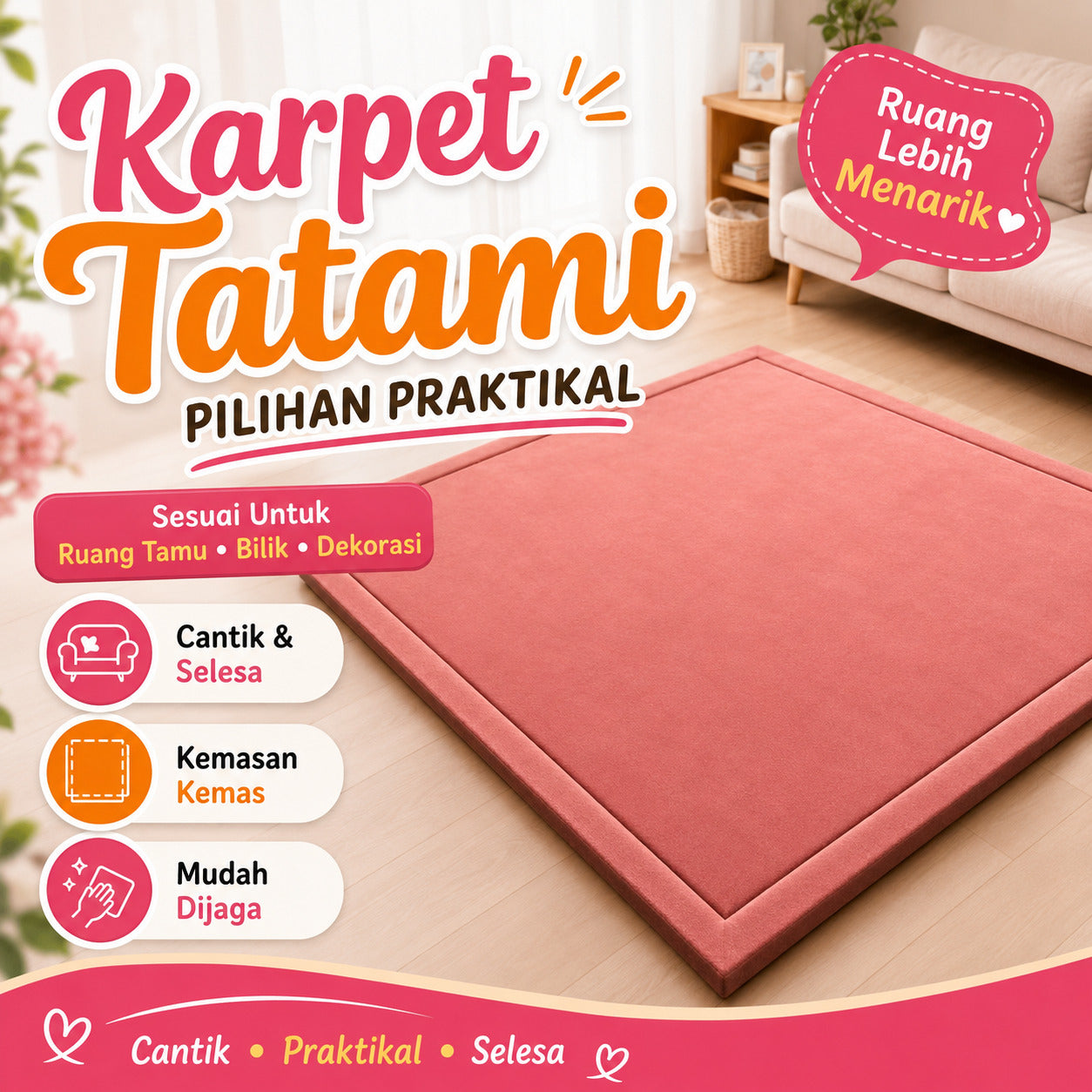 Tatami Carpet Karpet Tatami Gebu Karpet Tebal Tatami Carpet Karpet Murah Cheap Carpet Premium Carpet Karpet Cantik