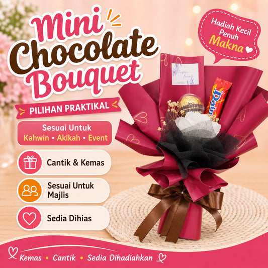 Mini Bouquet Coklat & Bunga Sabun