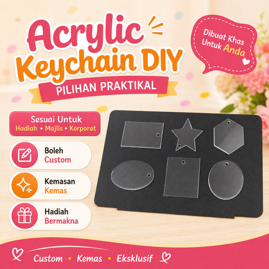 Tag Akrilik Jernih Custom 2 mm