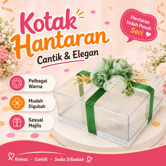 KOTAK BOX HANTARAN GUBAH CANTIK LELAKI PEREEMPUAN KAHWIN PERKAHWINAN / PERTUNANGAN / MERISIK DECO KAHWIN TUNANG AKAD
