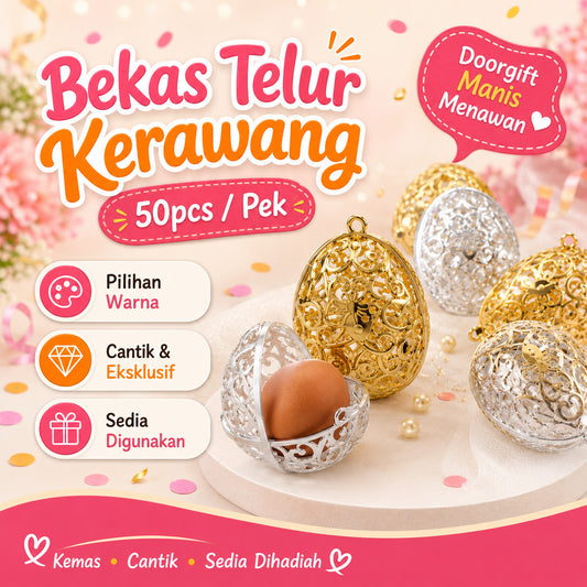 BEKAS TELUR KERAWANG 50pcs