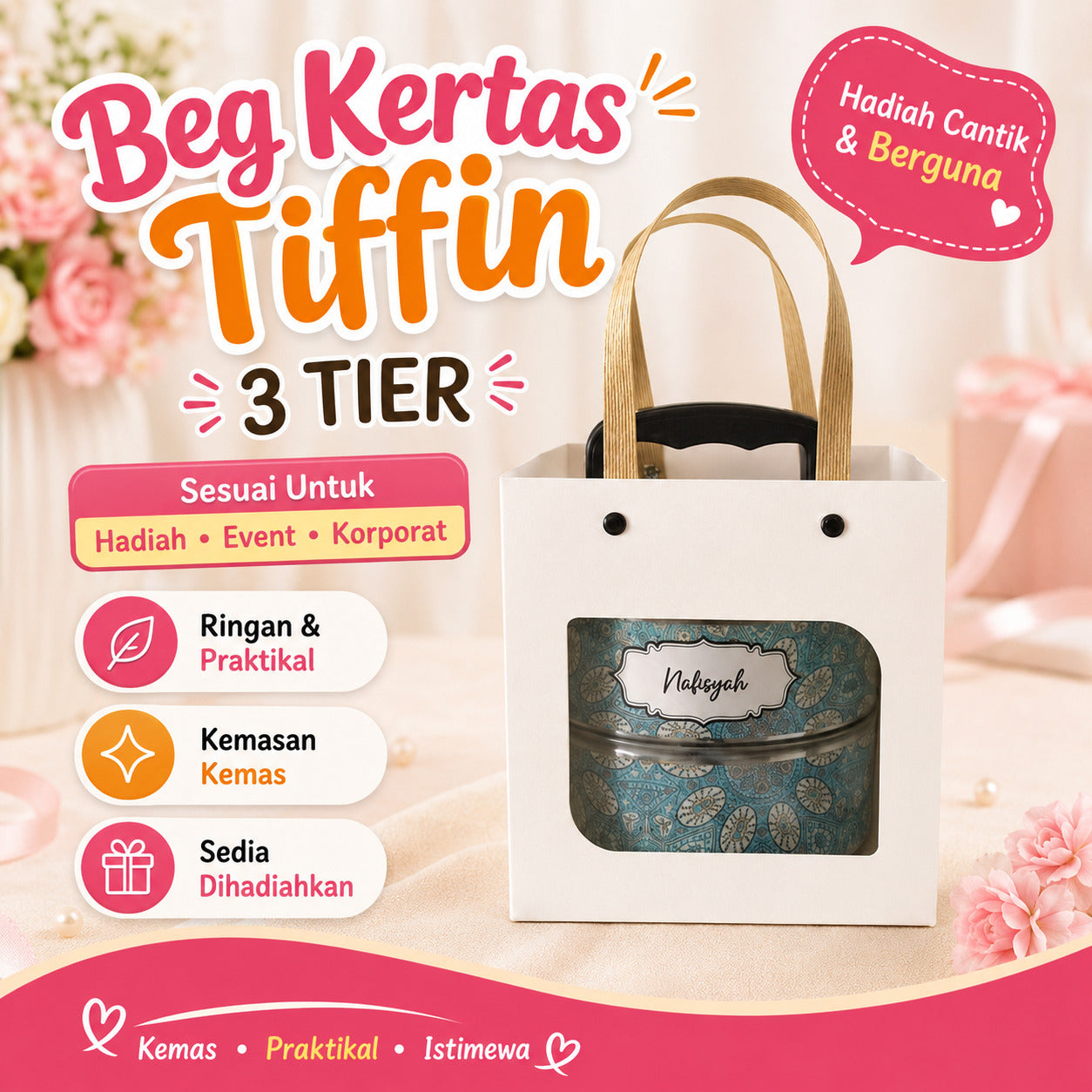 Paper Bag Mangkuk Tingkat (2/3 Tingkat)