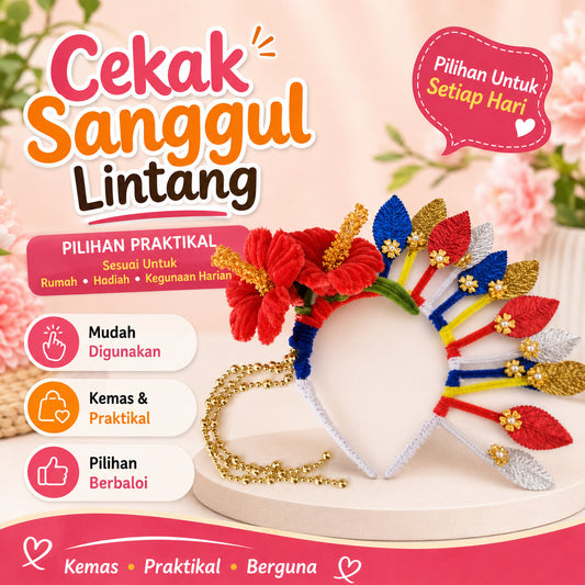 Cekak Sanggul Lintang / Sanggul Lintang / Cekak Sanggul / Cekak Sanggul Keriss Replika KEMERDEKAAN HARI MALAYSIA