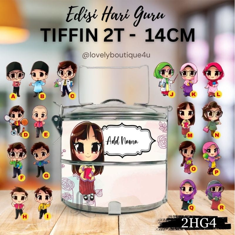 Mangkuk Tingkat Custom 14 cm – 2 Tingkat
