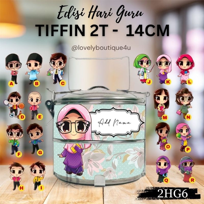 Mangkuk Tingkat Custom 14 cm – 2 Tingkat
