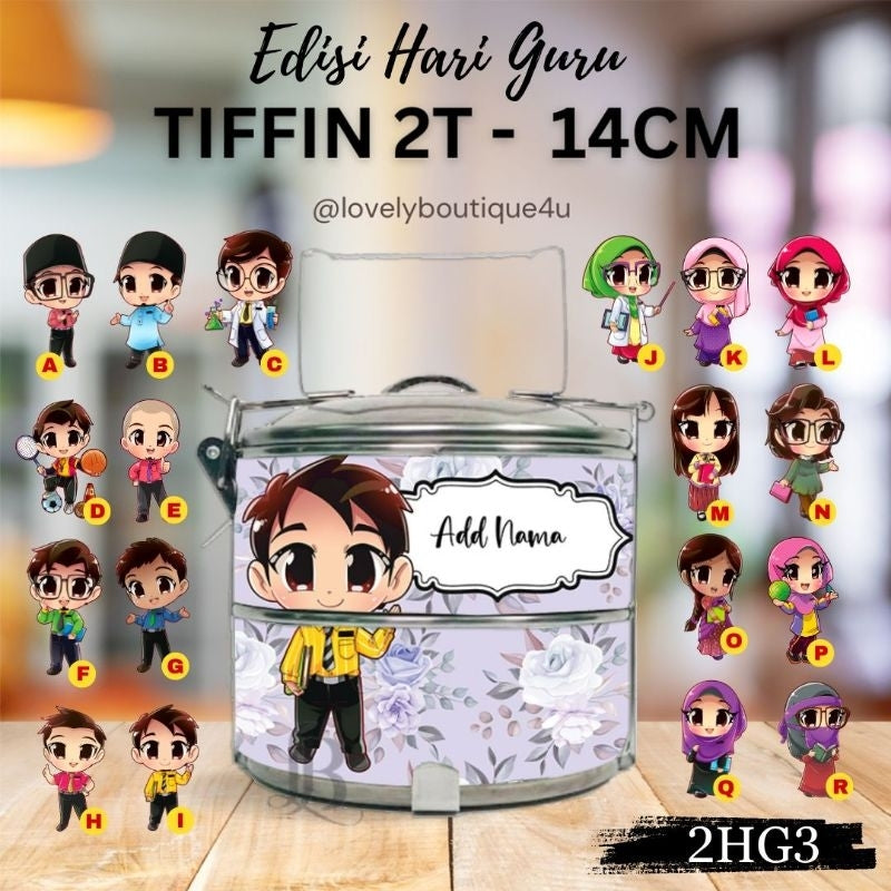 Mangkuk Tingkat Custom 14 cm – 2 Tingkat