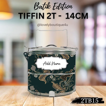 Mangkuk Tingkat Batik Custom 14 cm – 2 Tingkat