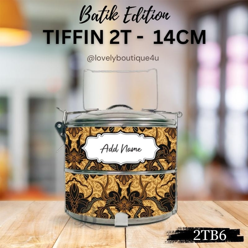Mangkuk Tingkat Batik Custom 14 cm – 2 Tingkat