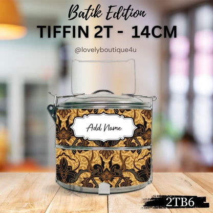 Mangkuk Tingkat Batik Custom 14 cm – 2 Tingkat