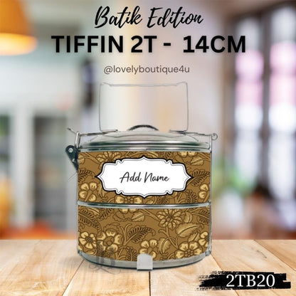 Mangkuk Tingkat Batik Custom 14 cm – 2 Tingkat