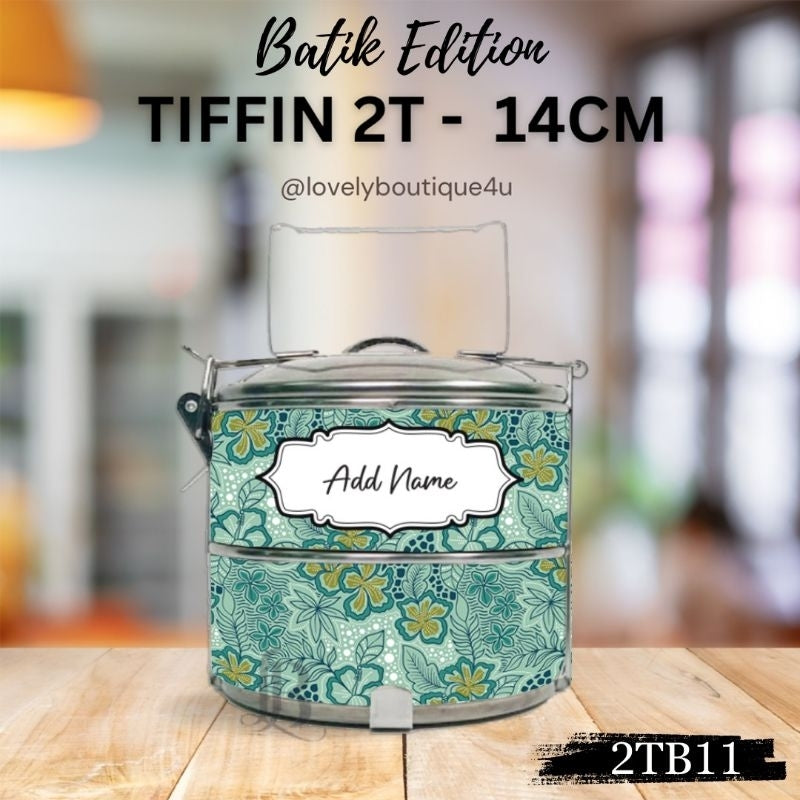 Mangkuk Tingkat Batik Custom 14 cm – 2 Tingkat