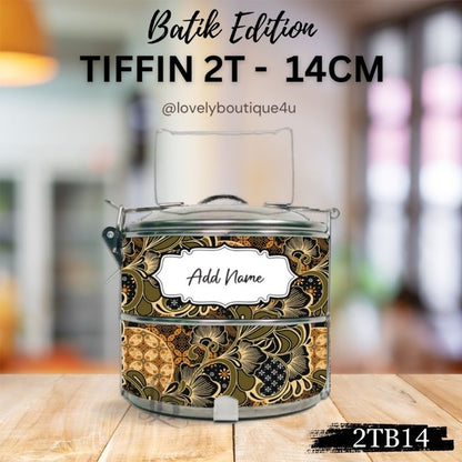 Mangkuk Tingkat Batik Custom 14 cm – 2 Tingkat