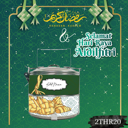 Mangkuk Tingkat Custom 14 cm – 2 Tingkat