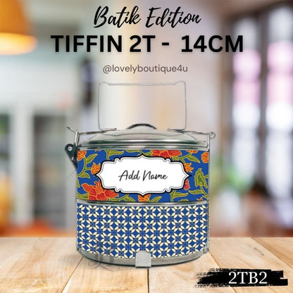 Mangkuk Tingkat Batik Custom 14 cm – 2 Tingkat