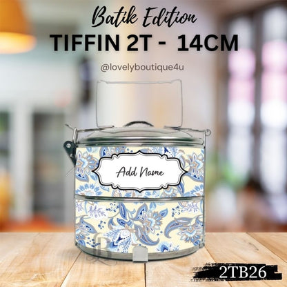 Mangkuk Tingkat Batik Custom 14 cm – 2 Tingkat