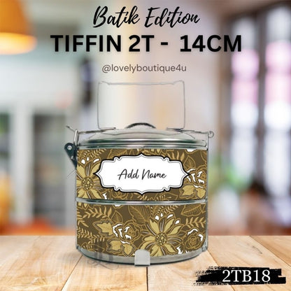 Mangkuk Tingkat Batik Custom 14 cm – 2 Tingkat