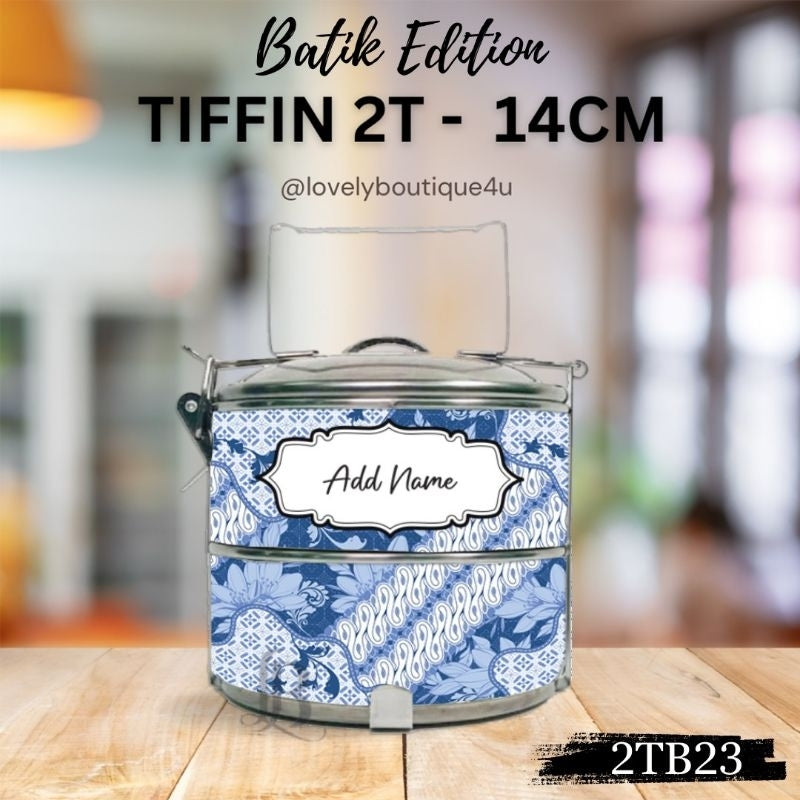 Mangkuk Tingkat Batik Custom 14 cm – 2 Tingkat