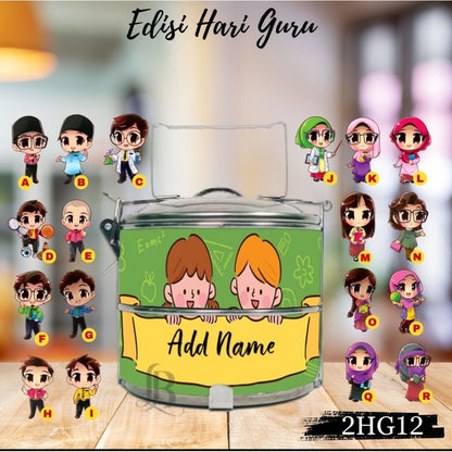 Mangkuk Tingkat Custom 14 cm – 2 Tingkat