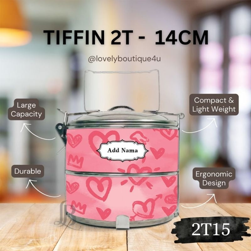 Mangkuk Tingkat Custom 14 cm – 2 Tingkat